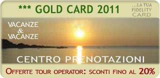Gold Card - Centro Prenotazioni AGRITURISMI - Sconti fino al 20%